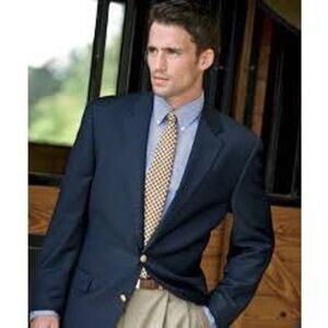 Ralph Lauren Polo University Club Size 42R Blazer Jacket Blue Preppy Academia